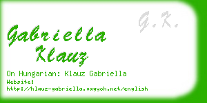 gabriella klauz business card